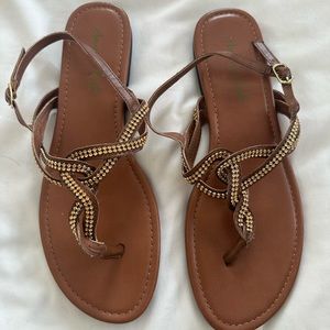 Gold embellished sandals